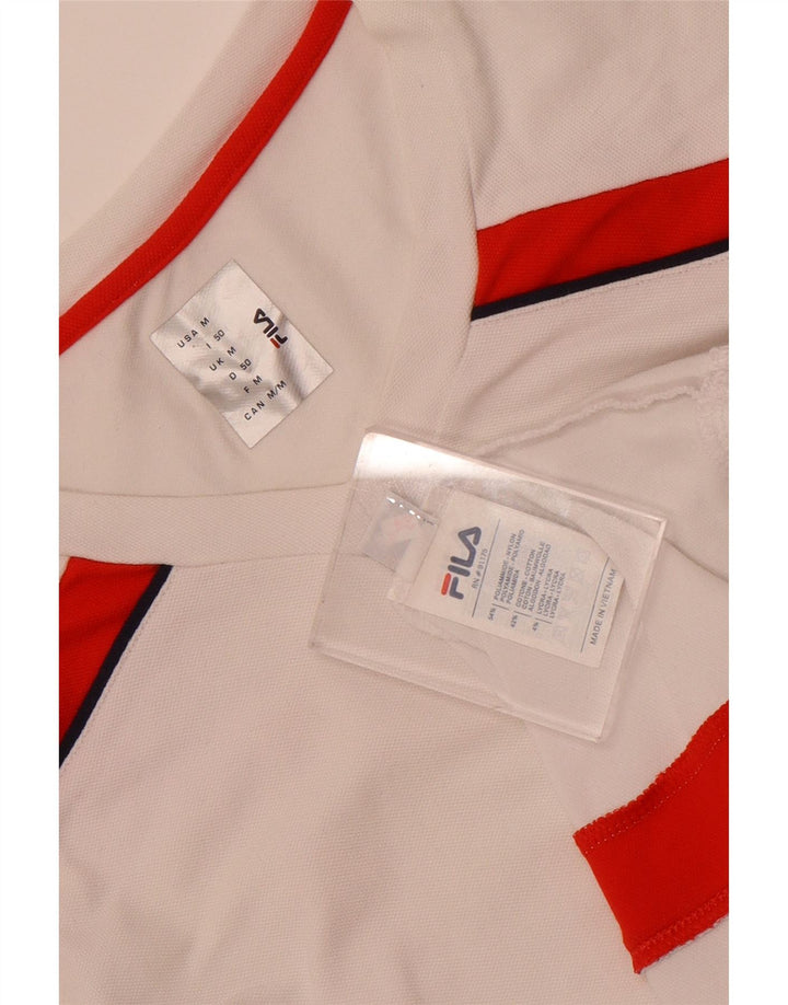 Tricou pentru bărbați Fila Top Medium White Colorblock Poliamidă