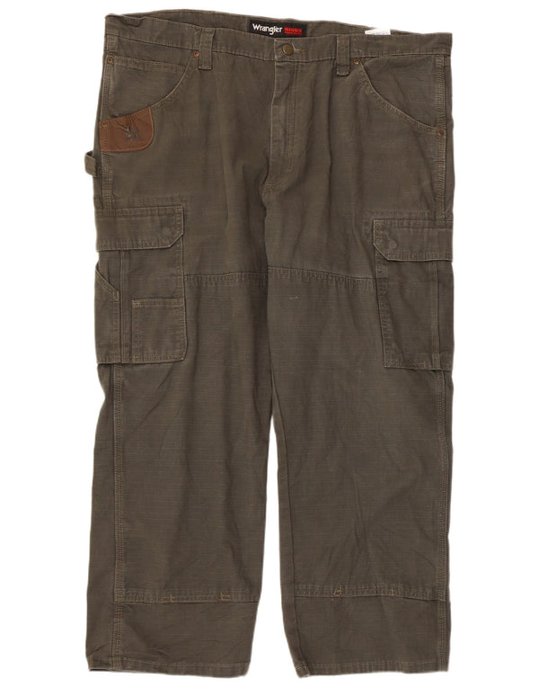 Pantaloni cargo drepti pentru bărbați Wrangler W40 L26 bumbac kaki