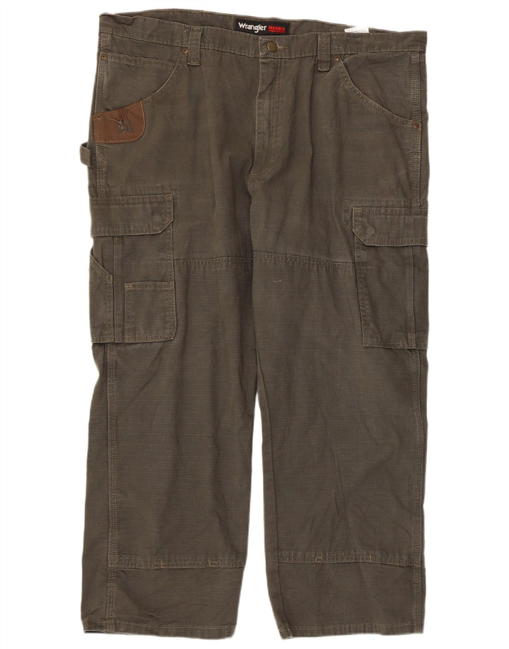 Pantaloni cargo drepti pentru bărbați Wrangler W40 L26 bumbac kaki