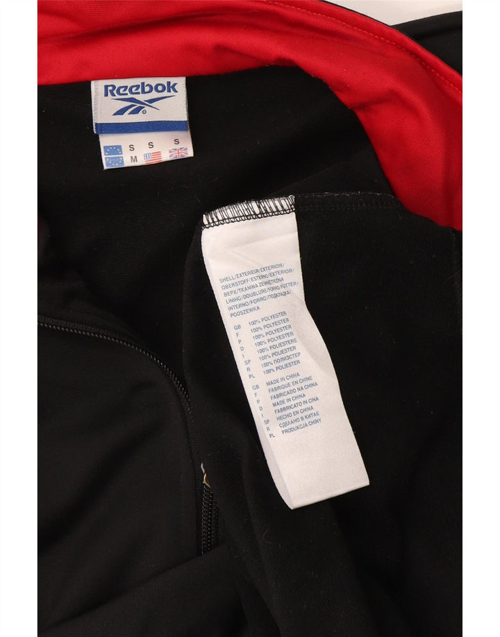 Jachetă de trening Reebok Graphic Loose Fit pentru bărbați, poliester negru mic