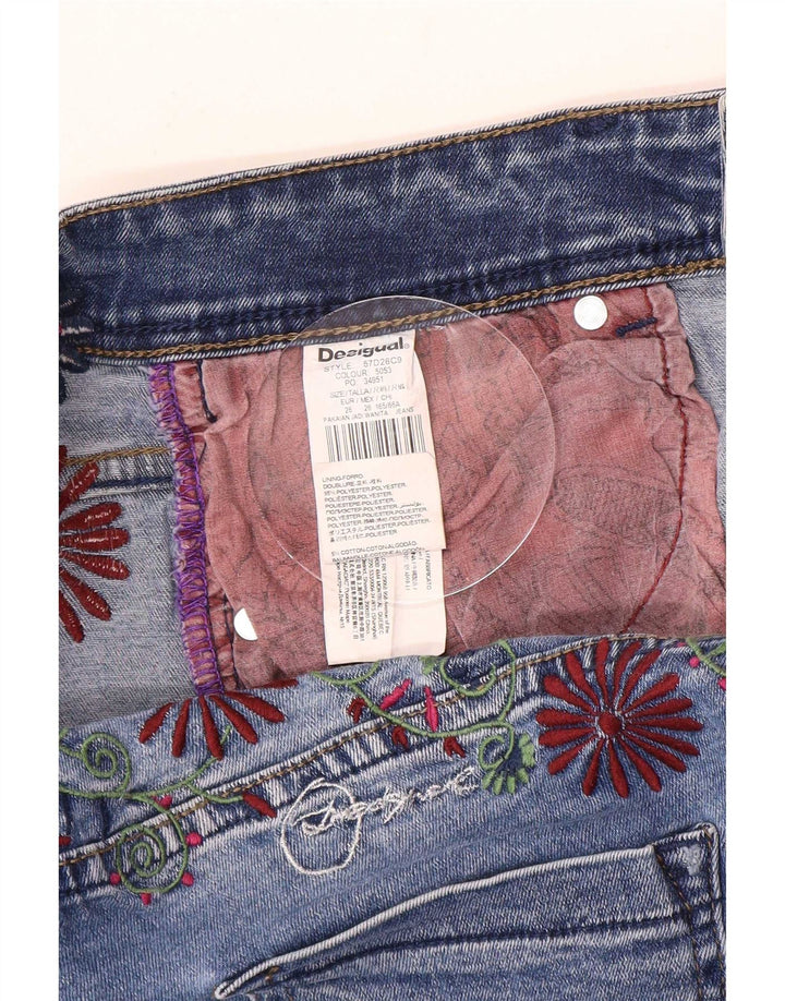 Blugi slim pentru femei Desigual W26 L29 poliester albastru