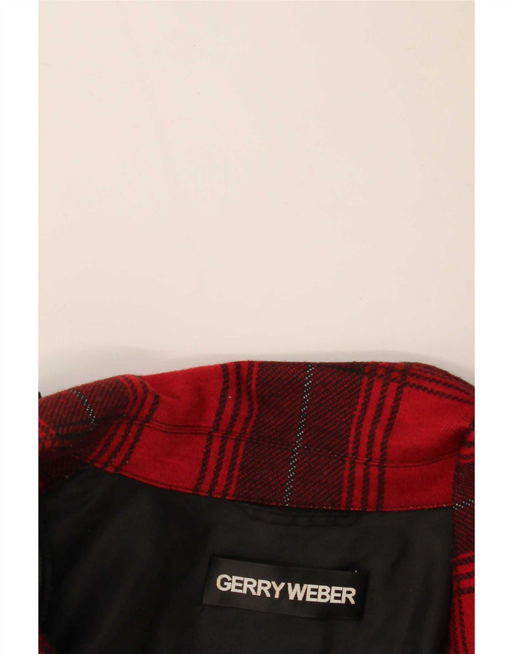 Gerry Weber Sacou blazer pentru femei cu 2 nasturi UK 12 Medium Red Check