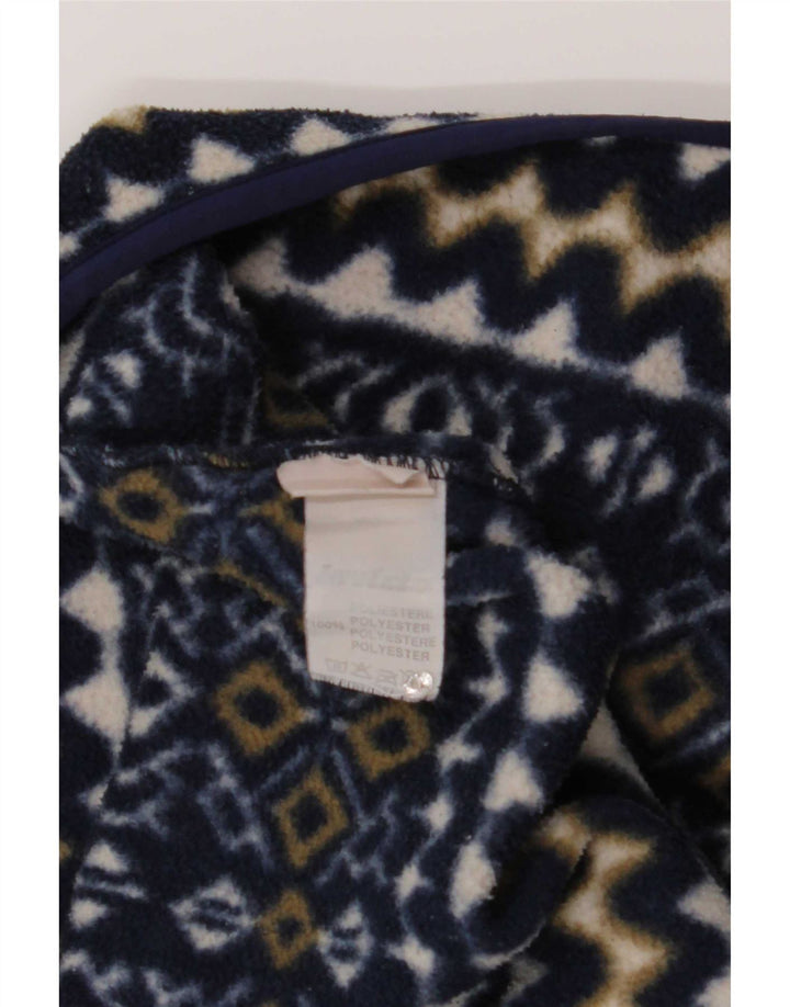 Pulover pentru bărbați Invicta, cu fermoar și gât, XL, poliester geometric geometric, albastru
