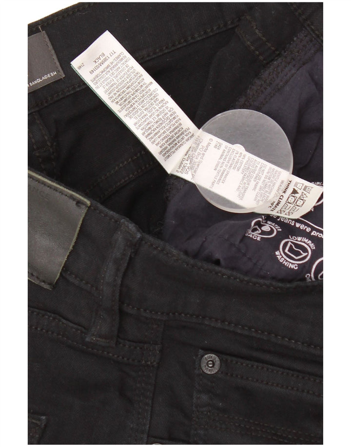 MARKS & SPENCER Blugi drepti pentru bărbați W34 L31 bumbac negru