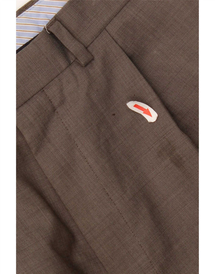 Marks & Spencer Pantaloni de costum pentru bărbați L34 L31 Lână maro