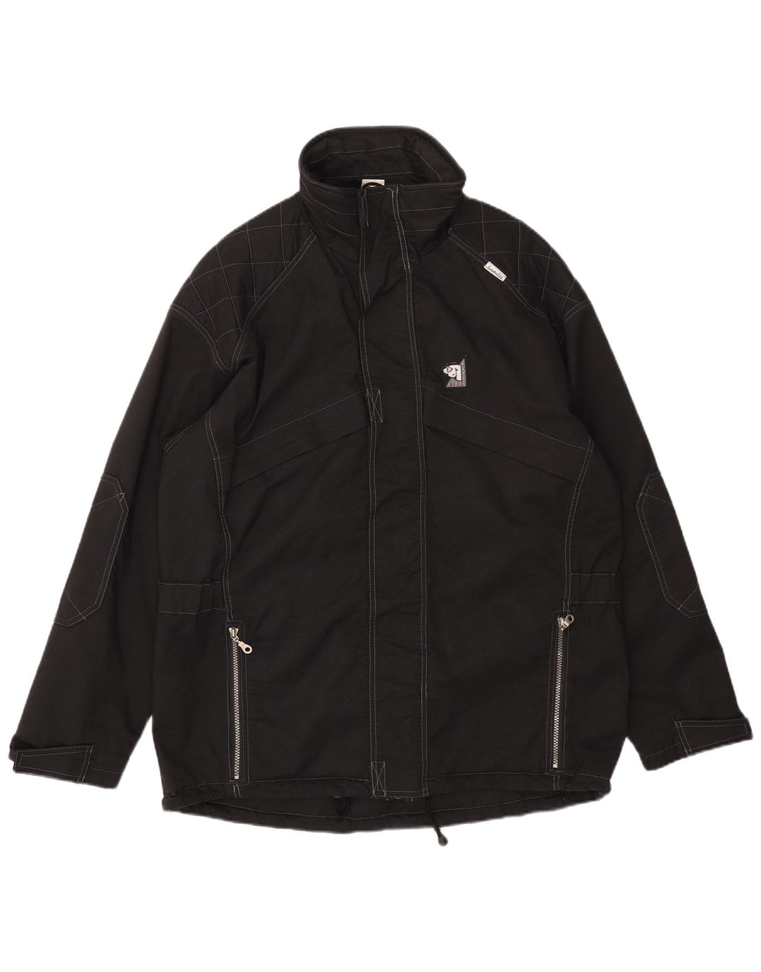 Jachetă Windbreaker Riff & Riffa pentru bărbați, UK 40, mare, neagră, poliamidă
