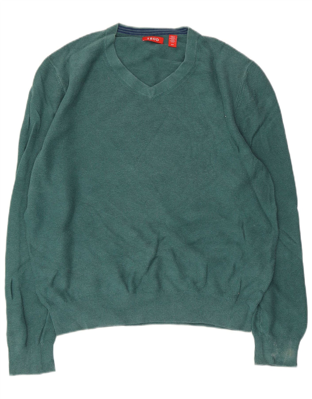 IZOD Pulover cu decolteu în V supradimensionat pentru femei UK 10 Small Green