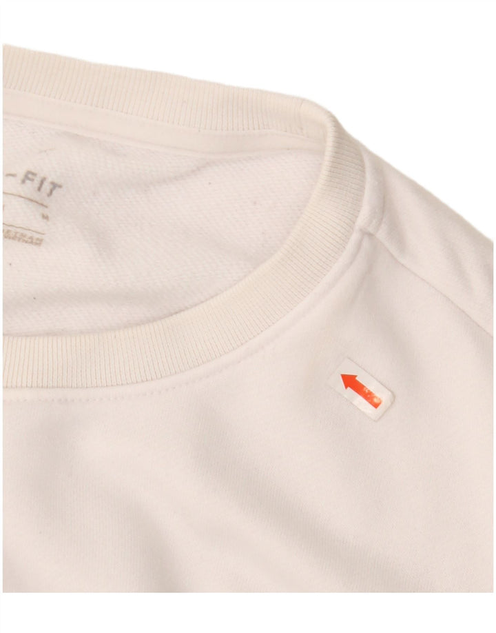 Pulover de hanorac grafic Nike pentru femei UK 14 Poliester alb mediu