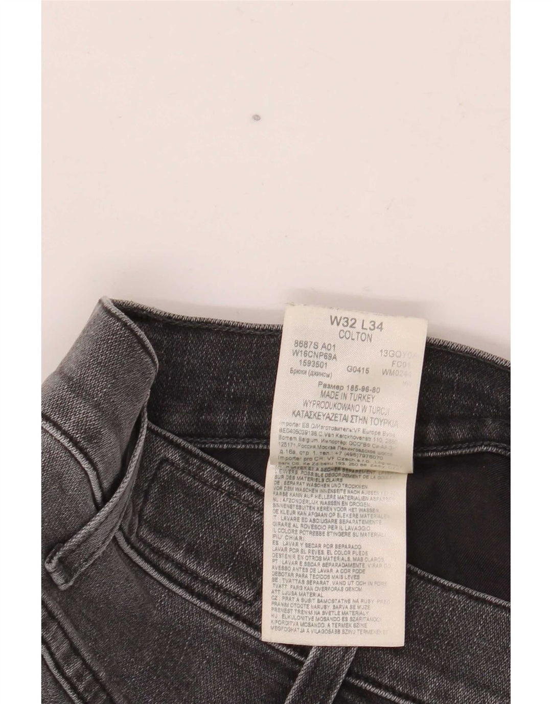 Blugi pentru bărbați Wrangler Colton Slim W32 L34 bumbac gri