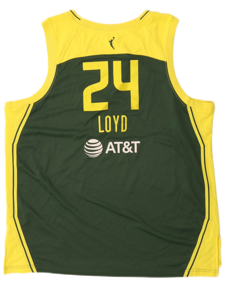 Top cu vestă grafică Seattle pentru bărbați Nike 2XL, verde, poliester color bloc