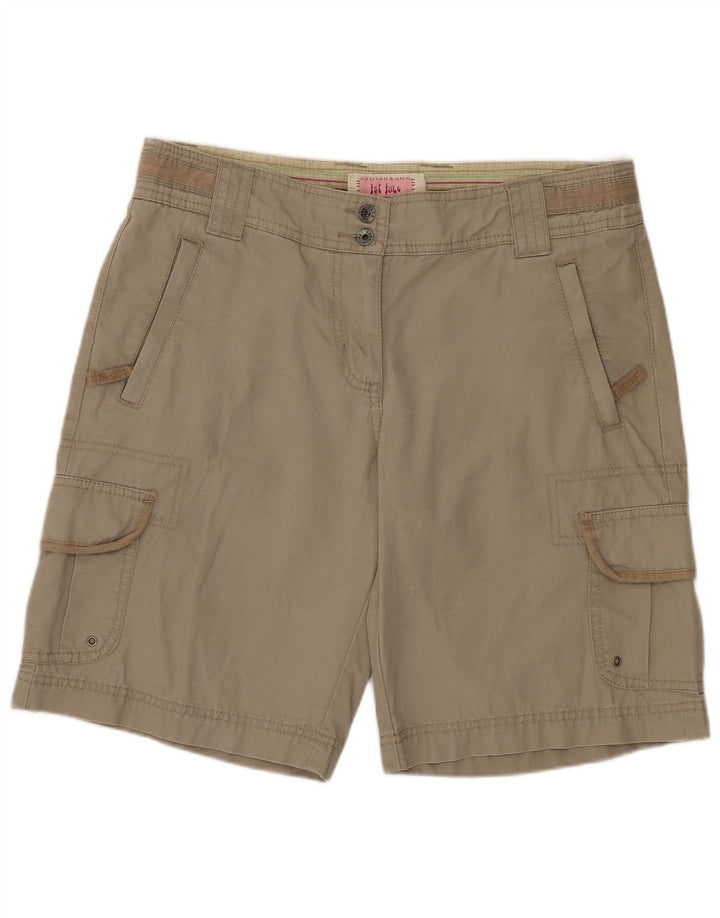 Pantaloni scurti cargo pentru femei Fat Face UK 12 Medium W30 Kaki Bumbac