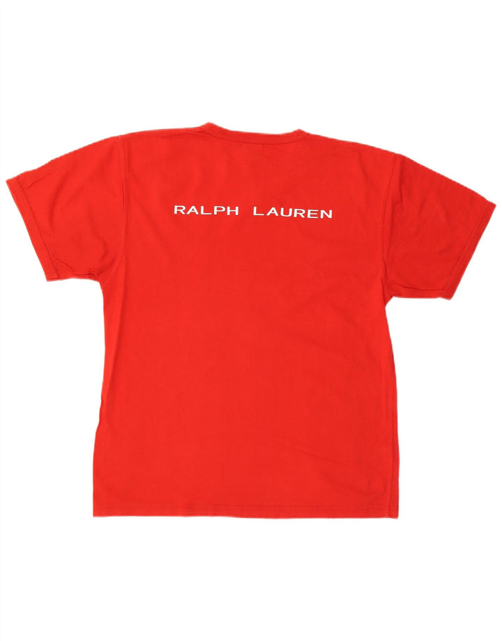 Tricou grafic pentru bărbați RALPH LAUREN Top din bumbac roșu mediu