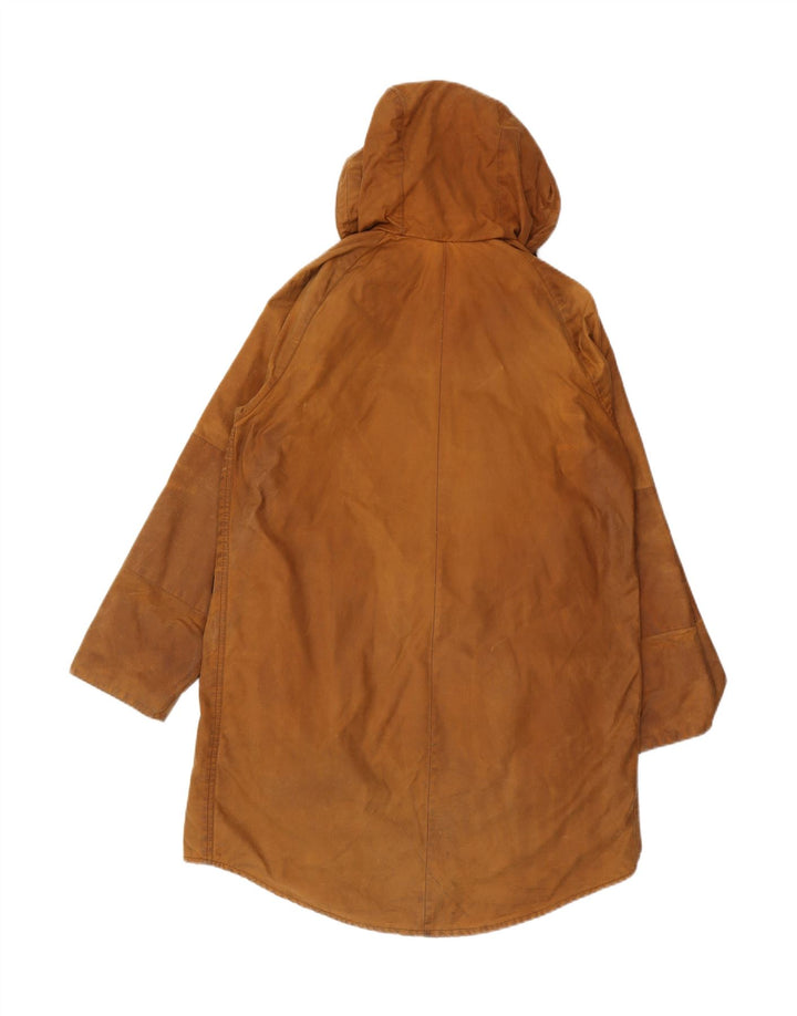 Jachetă ceară cu glugă Barbour Longshoreman pentru bărbați UK 36 Maro mic