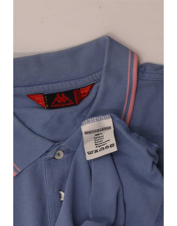 Cămașă polo pentru bărbați Kappa 2XL, bumbac cu dungi albastre