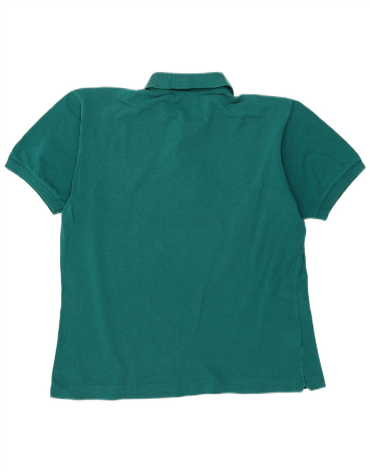 Tricou polo Lacoste pentru bărbați, mărimea 4, bumbac verde mediu