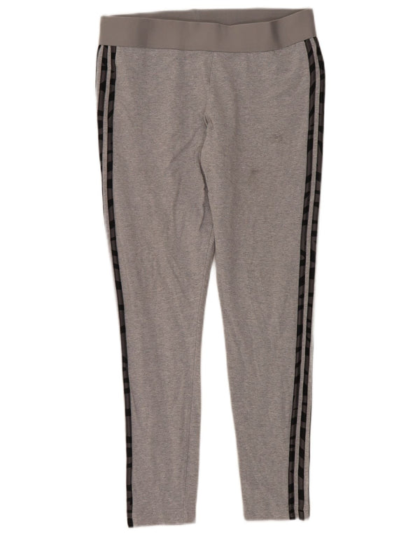 Leggings pentru femei Adidas UK 16/18 mare bumbac gri