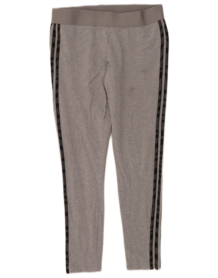 Leggings pentru femei Adidas UK 16/18 mare bumbac gri