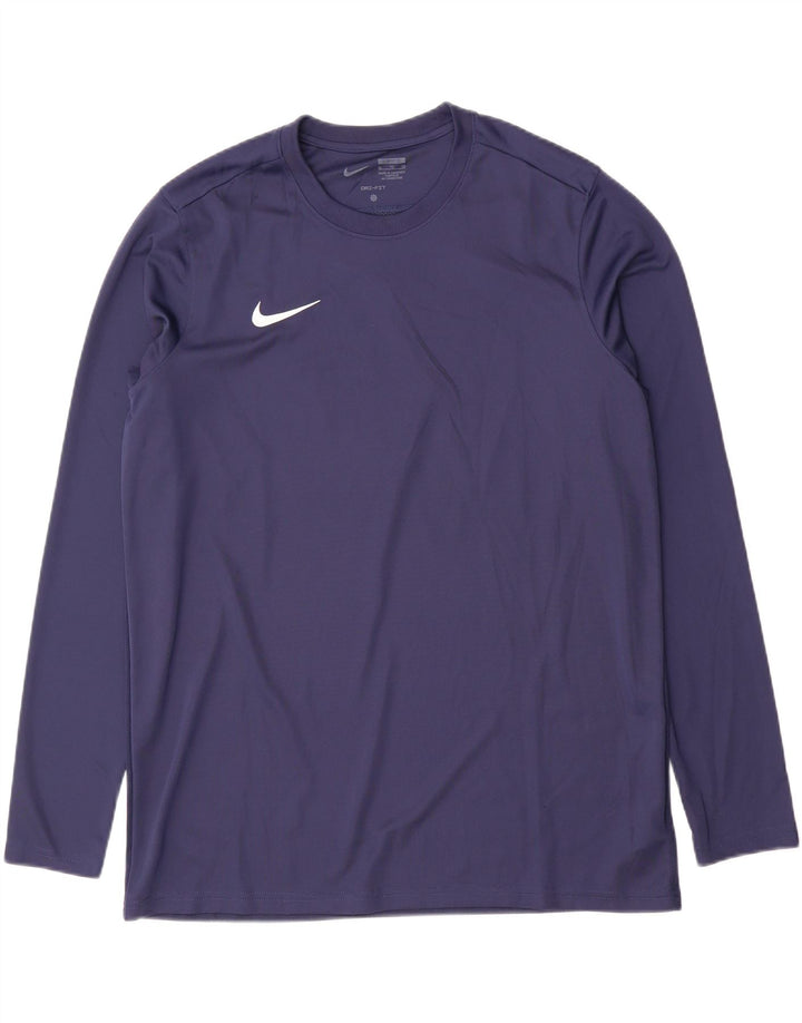 Nike Dri Fit Slim Fit Top cu mânecă lungă XL Bleumarin Poliester