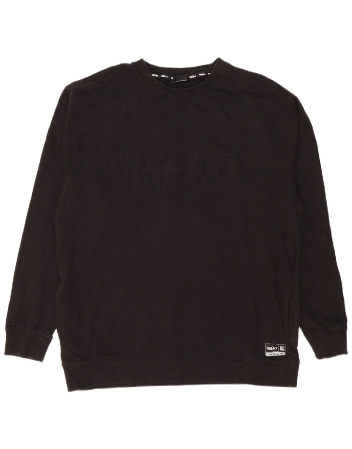 MOSSIMO Hanorac grafic pentru bărbați Pulover XL bumbac negru