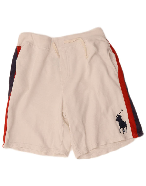 Pantaloni scurți sport Polo Ralph Lauren pentru băieți 14-15 ani, mari, alb, color block