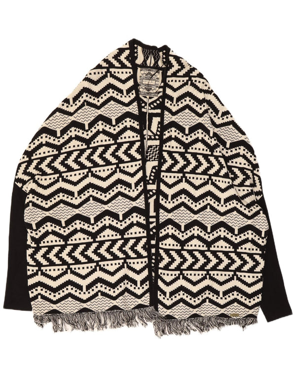 RIP CURL Pulover Poncho Cardigan supradimensionat pentru femei UK 14 Medium Negru