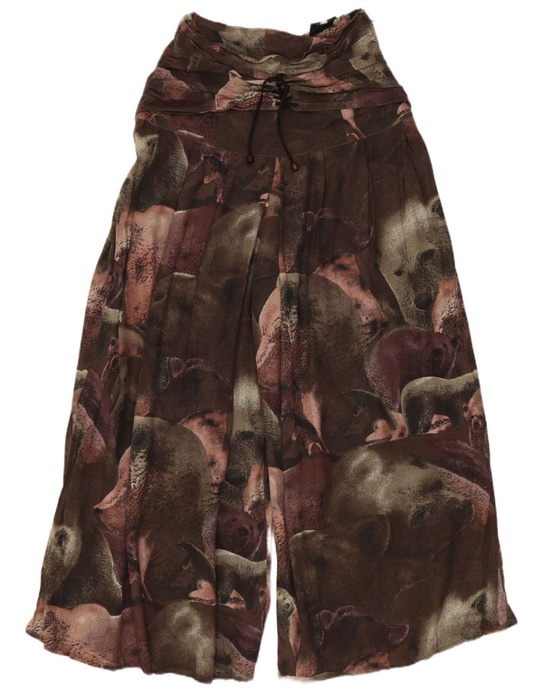 Pantaloni harem vintage pentru femei cu talie înaltă IT 42 Medium L24 L23 Maro