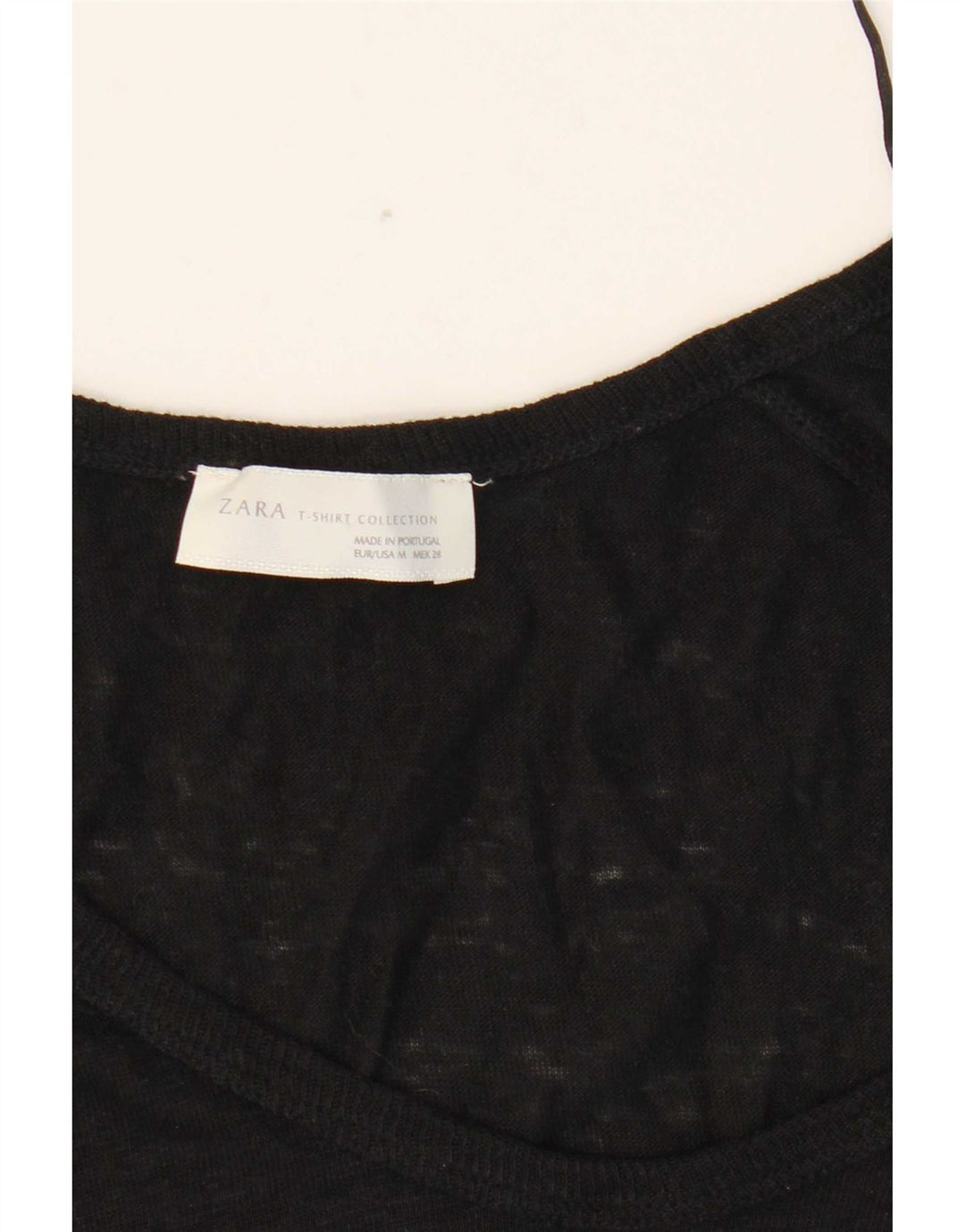 Top pentru femei Zara cu mâneci 3/4 UK 12 Medium Negru