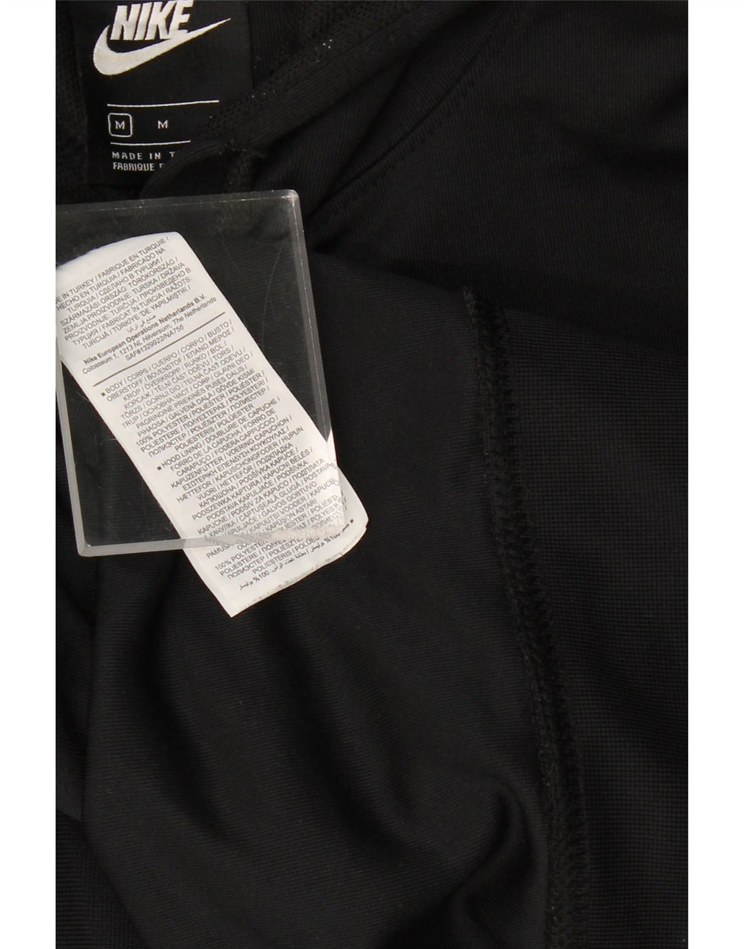 NIKE Mens Graphic Hoodie Jumper Medium Black Polyester Sports