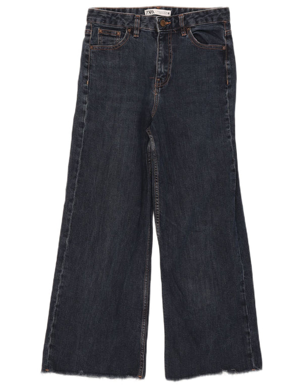 Blugi de damă Zara cu picioare largi EU 40 Mediu L30 L25 Bumbac albastru