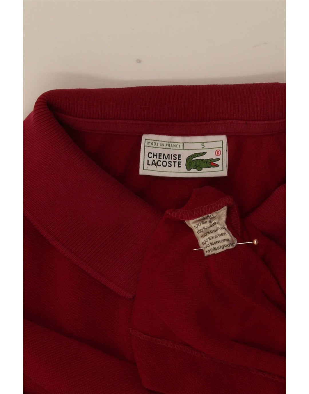 Tricou polo Lacoste pentru bărbați mărimea 5 mare bumbac roșu