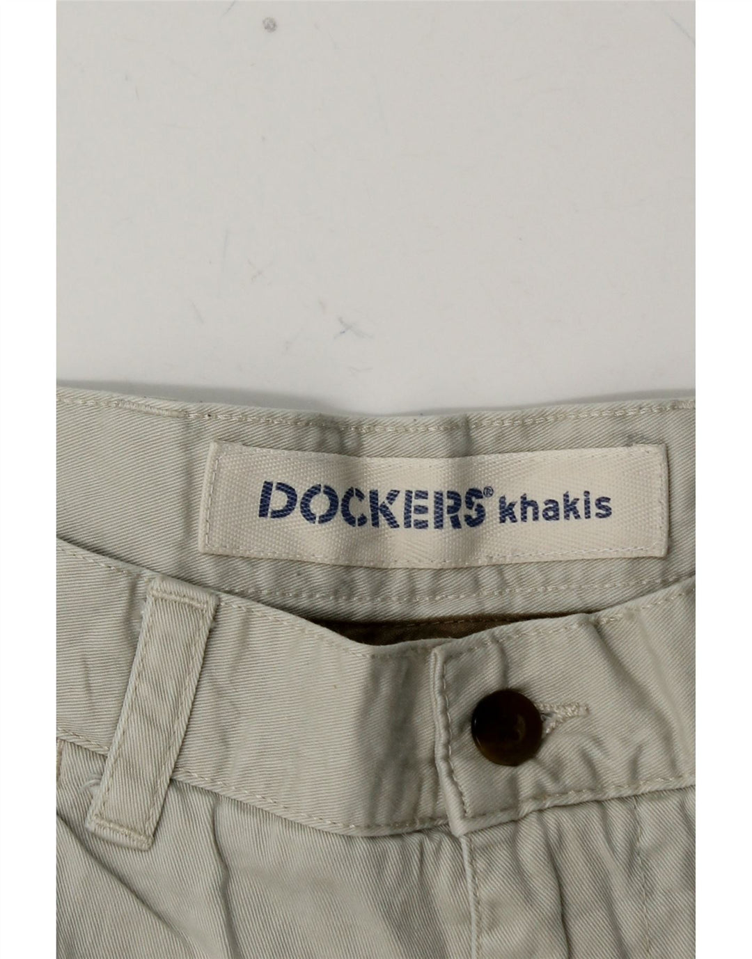 Pantaloni scurți chino kaki DOCKERS pentru bărbați W34, bumbac albastru mare