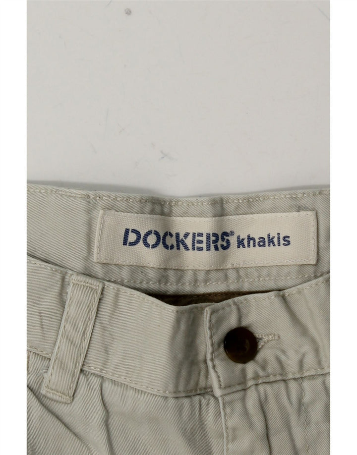 Pantaloni scurți chino kaki DOCKERS pentru bărbați W34, bumbac albastru mare