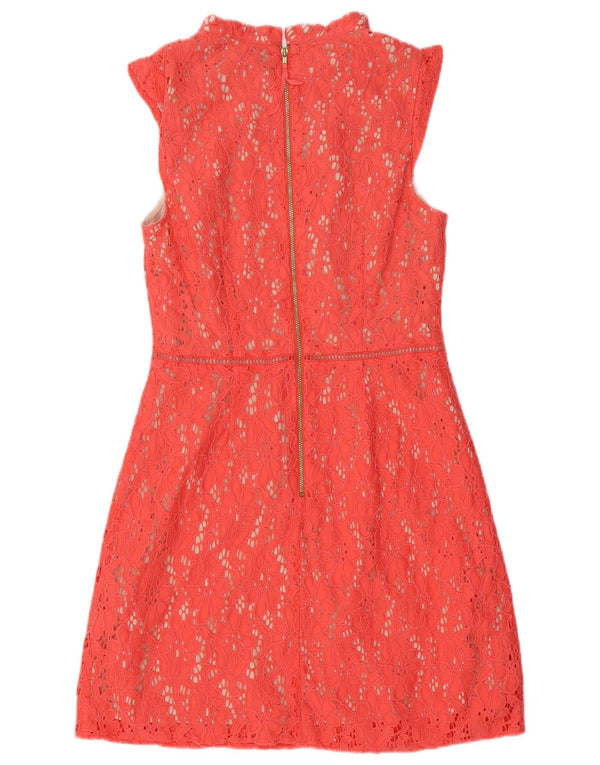 Rochie Oasis pentru femei din dantela UK 10 Bumbac floral roșu mic
