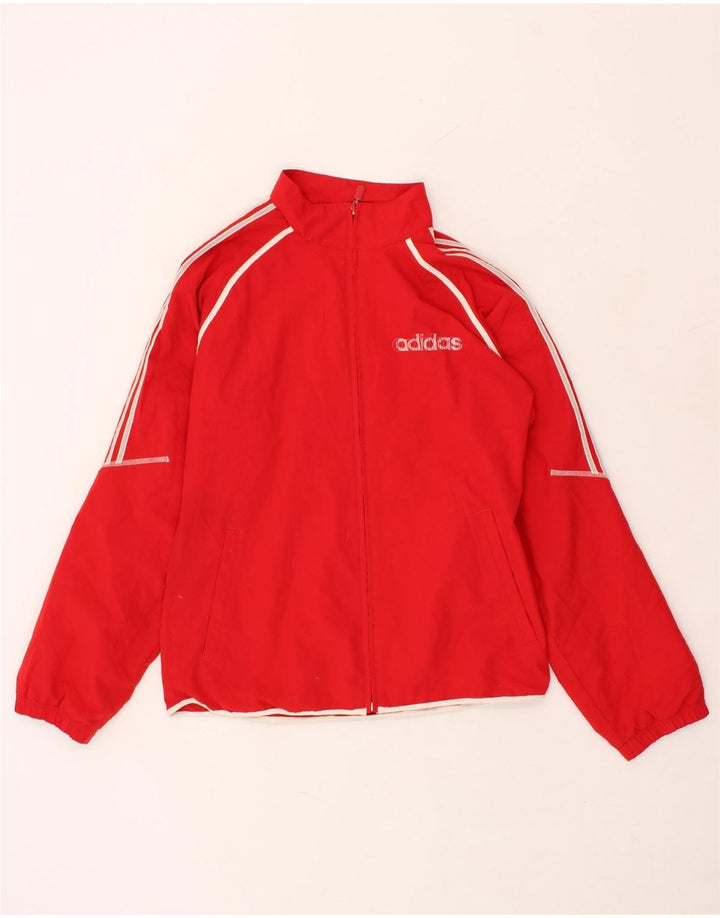 ADIDAS Boys Graphic Tracksuit Top Jacket 15-16 Years Red Polyester | Vintage Adidas | Thrift | Second-Hand Adidas | Used Clothing | Messina Hembry 