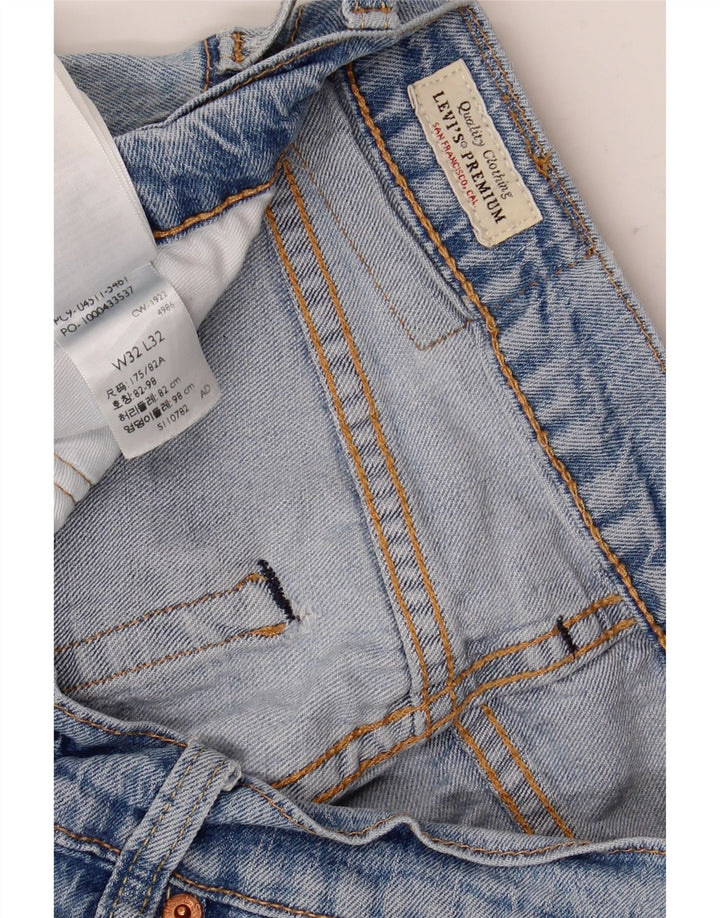Blugi drepți distressed pentru bărbați Levi's W32 L32 Bumbac albastru