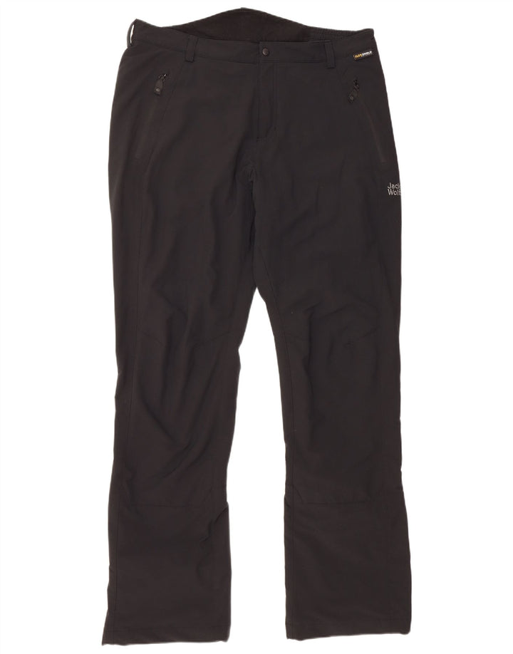 JACK WOLFSKIN Pantaloni drepți pentru bărbați, mari W35 L35, negri