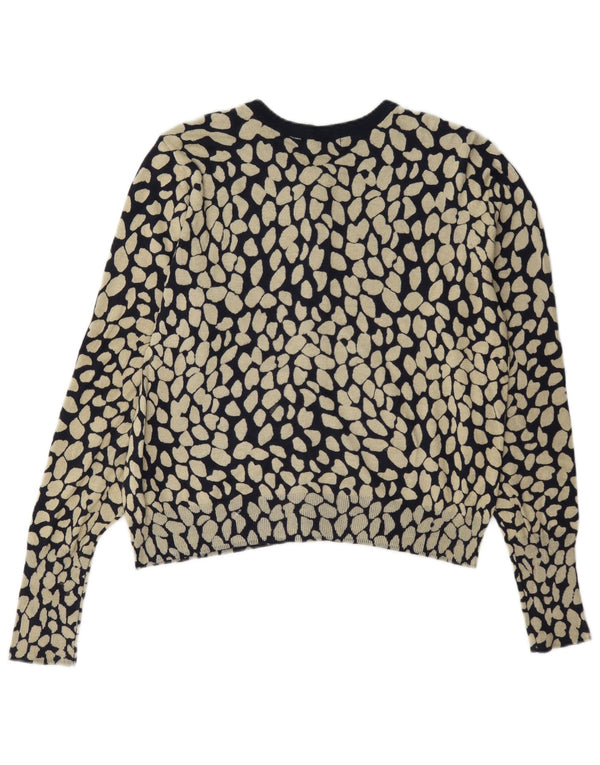 Pulover cardigan pentru femei Marks & Spencer UK 14 Medium Negru Geometric