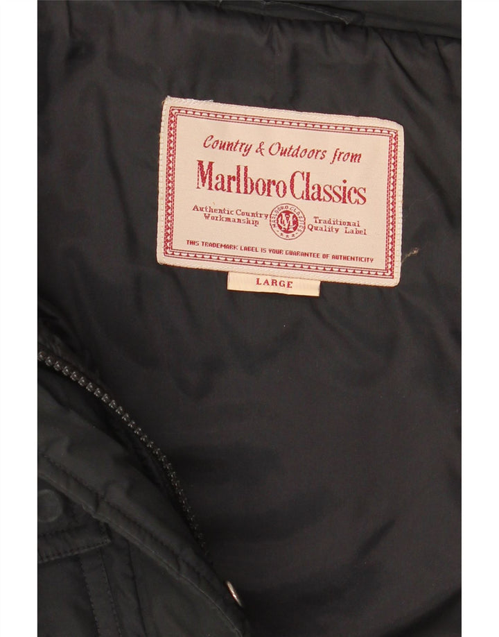 Jachetă căptușită pentru bărbați Marlboro Classics UK 40 Large Black