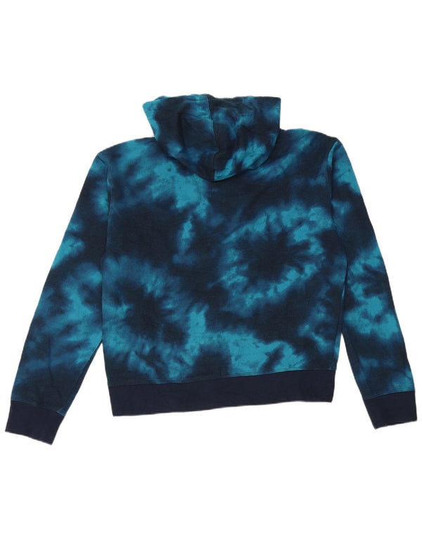 Pulover cu glugă Champion pentru femei UK 14 Medium Blue Tie Dye Bumbac