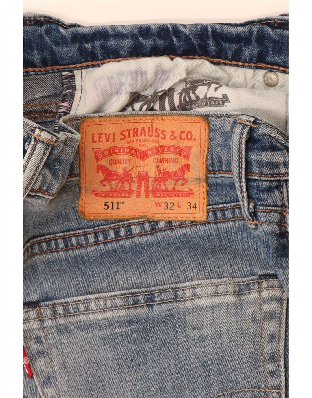 Blugi Levi's 511 Slim pentru bărbați W32 L31 Bumbac albastru