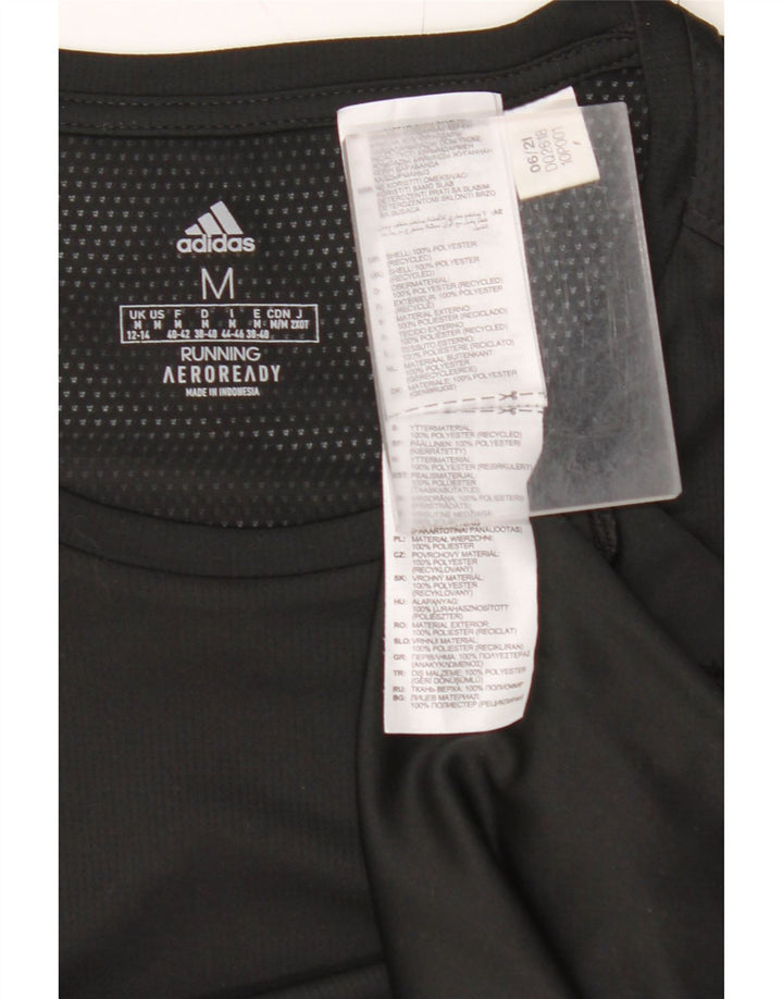 Tricou ADIDAS Aeroready pentru femei, Marea Britanie 12/14 Poliester mediu negru