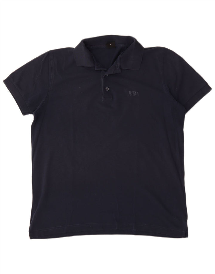 Tricou polo Hugo Boss pentru bărbați, bumbac, albastru bleumarin mediu