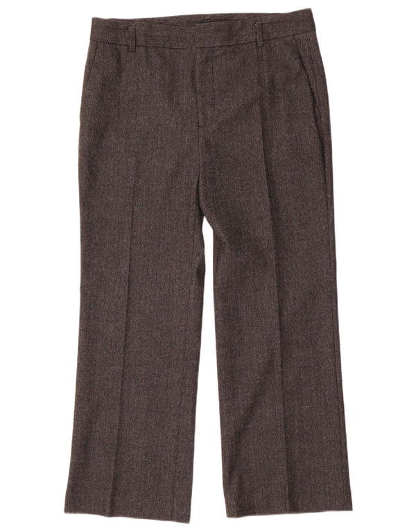 Pantaloni de costum drepți pentru femei Zara EU 40 Mediu L30 L27 Gri Herringbone