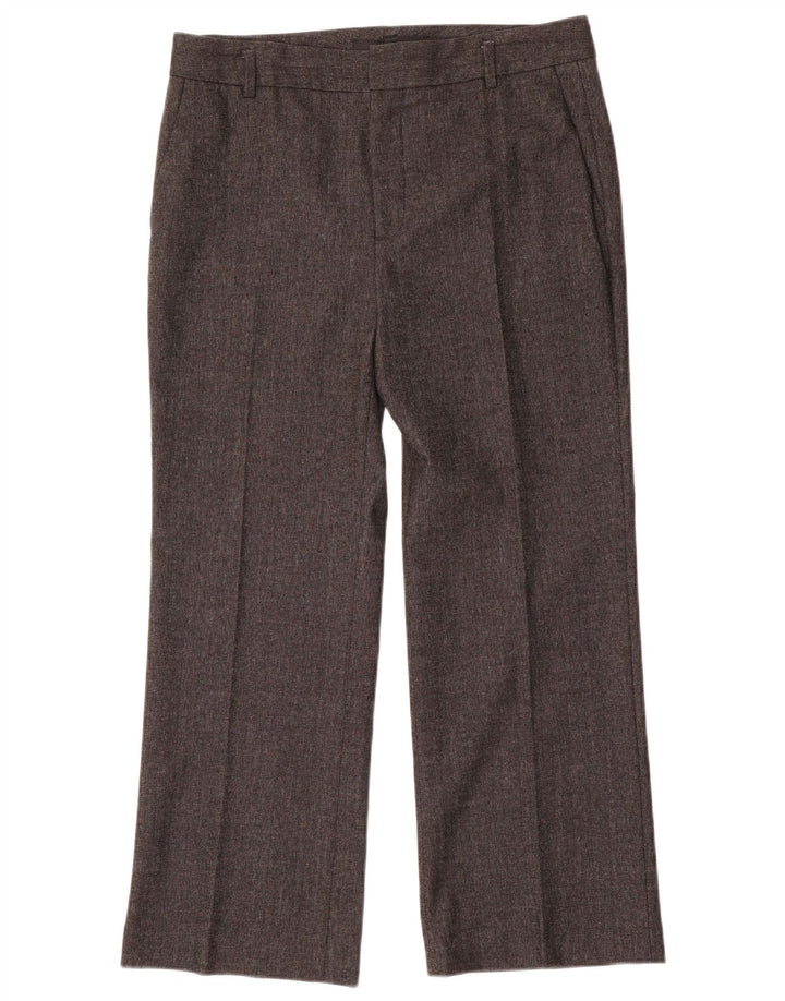 Pantaloni de costum drepți pentru femei Zara EU 40 Mediu L30 L27 Gri Herringbone