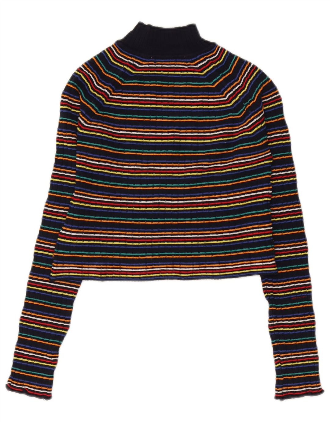 Pulover cu gât țestoasă pentru femei Zara UK 12 Medium, multicolor, cu dungi