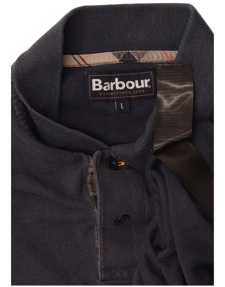 Cămașă polo Barbour pentru bărbați, mare, bleumarin, bumbac