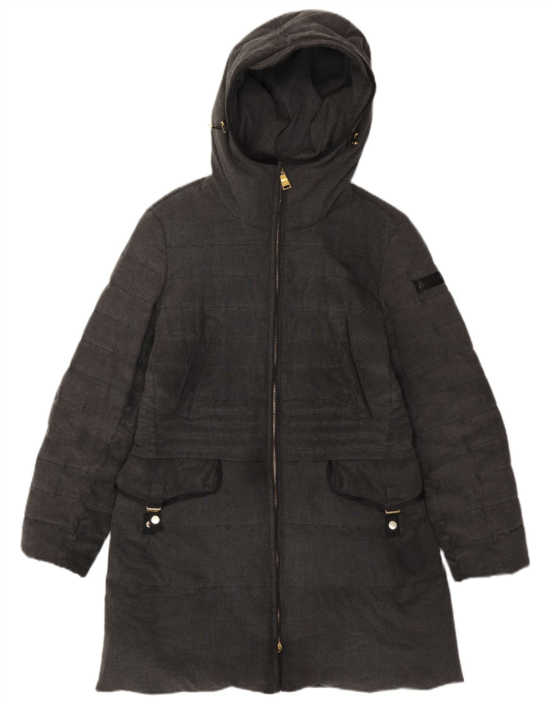 PEUTEREY Palton căptușit cu glugă pentru femei IT 46 Poliester mare gri