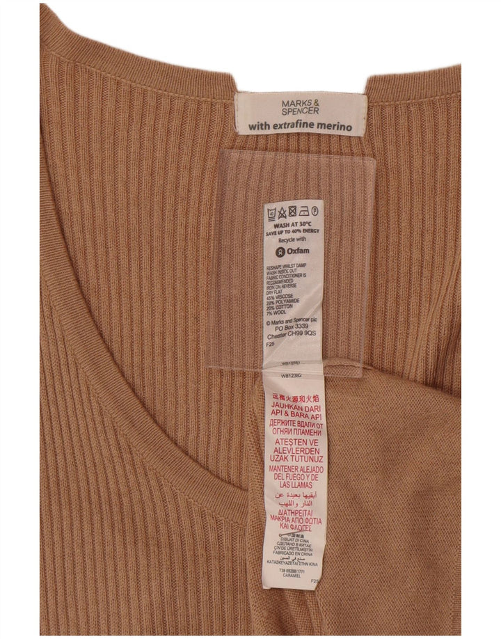 Rochie pulover pentru femei Marks & Spencer UK 14 Medium Beige Viscose