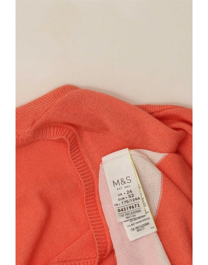 Pulover cu decolteu în V pentru femei Marks & Spencer UK 24 4XL Multicolor
