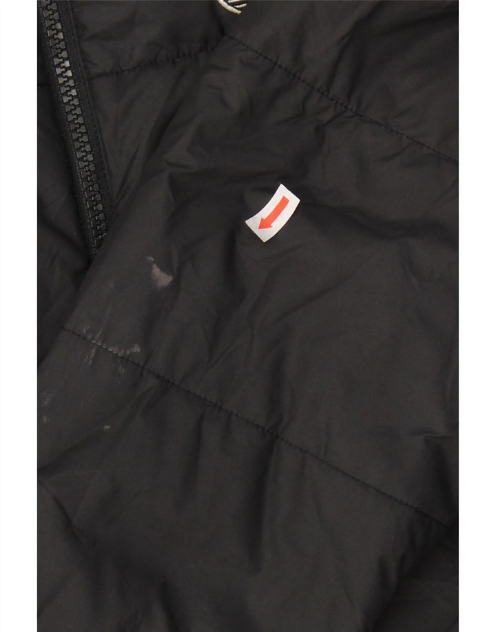 ADIDAS Womens Hooded Padded Jacket UK 10 Small  Black Polyester Vintage Adidas and Second-Hand Adidas from Messina Hembry 